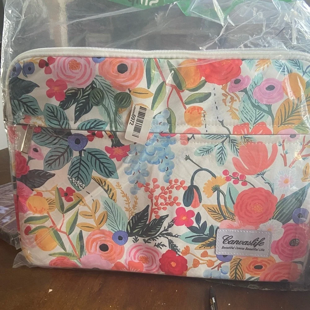 Floral Tablet Sleeve Case - Pink Multi laptop case
